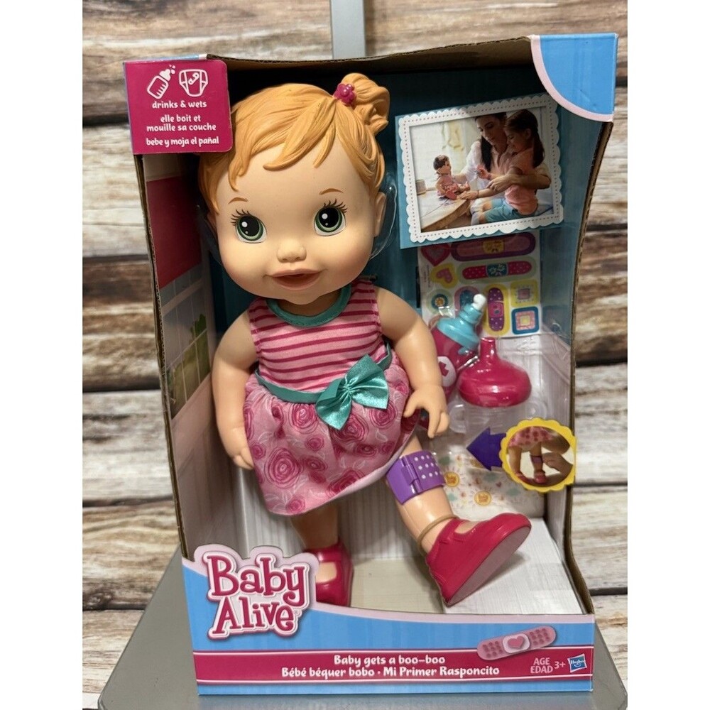Hasbro Blonde BABY ALIVE Baby Gets A Boo Boo New In Box Vintage